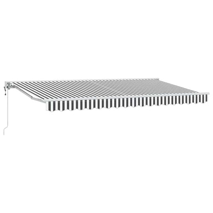 vidaXL Einziehbare Markise Anthrazit und Weiß 400x200 cm Stoff