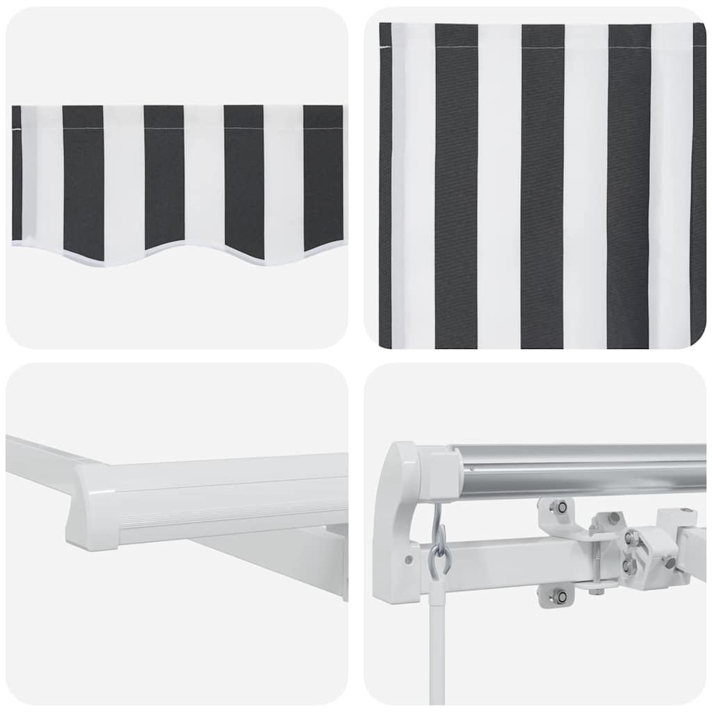 Einziehbare Markise Anthrazit 400 x 200 cm Stoff