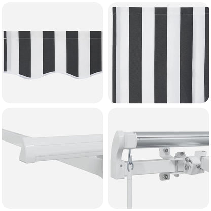 Einziehbare Markise Anthrazit 400 x 200 cm Stoff