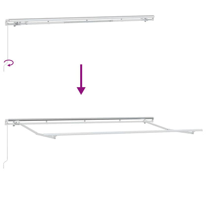 Einziehbare Markise Anthrazit 400 x 200 cm Stoff