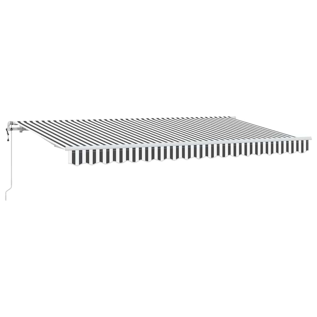 vidaXL Einziehbare Markise Anthrazit und Weiß 400 x 200 cm