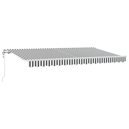 vidaXL Einziehbare Markise Anthrazit und Weiß 400 x 200 cm