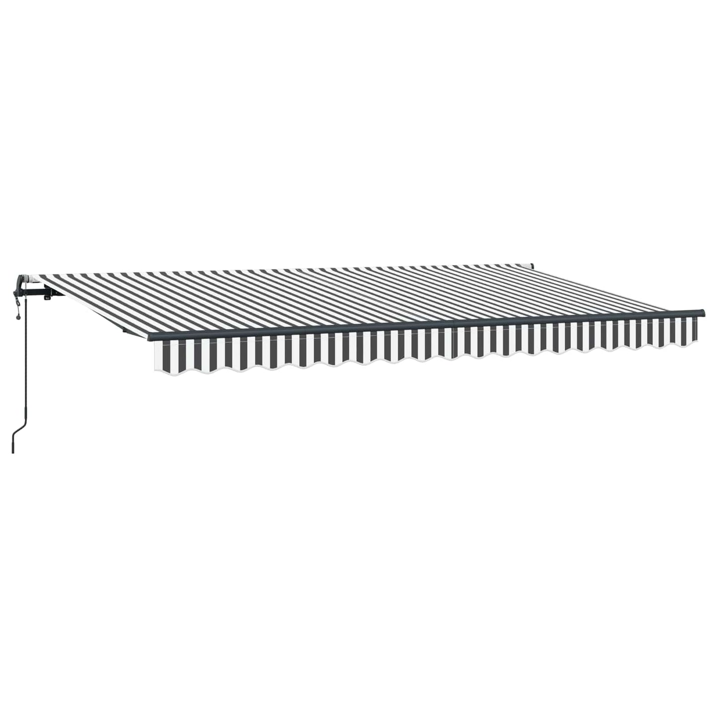 vidaXL Einziehbare Markise Anthrazit und Weiß 400 x 200 cm