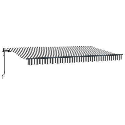 vidaXL Einziehbare Markise Anthrazit und Weiß 400 x 200 cm