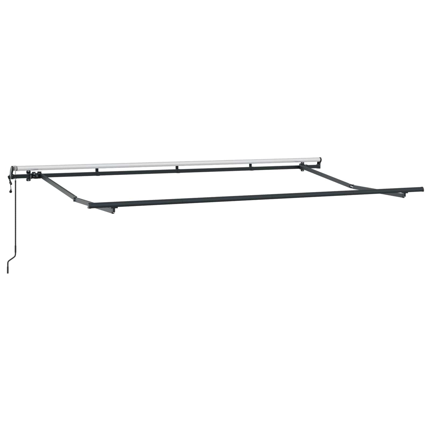 vidaXL Einziehbare Markise Anthrazit und Weiß 400 x 200 cm
