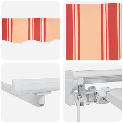 vidaXL Einziehbare Markise Mehrfarbig 400 x 200 cm