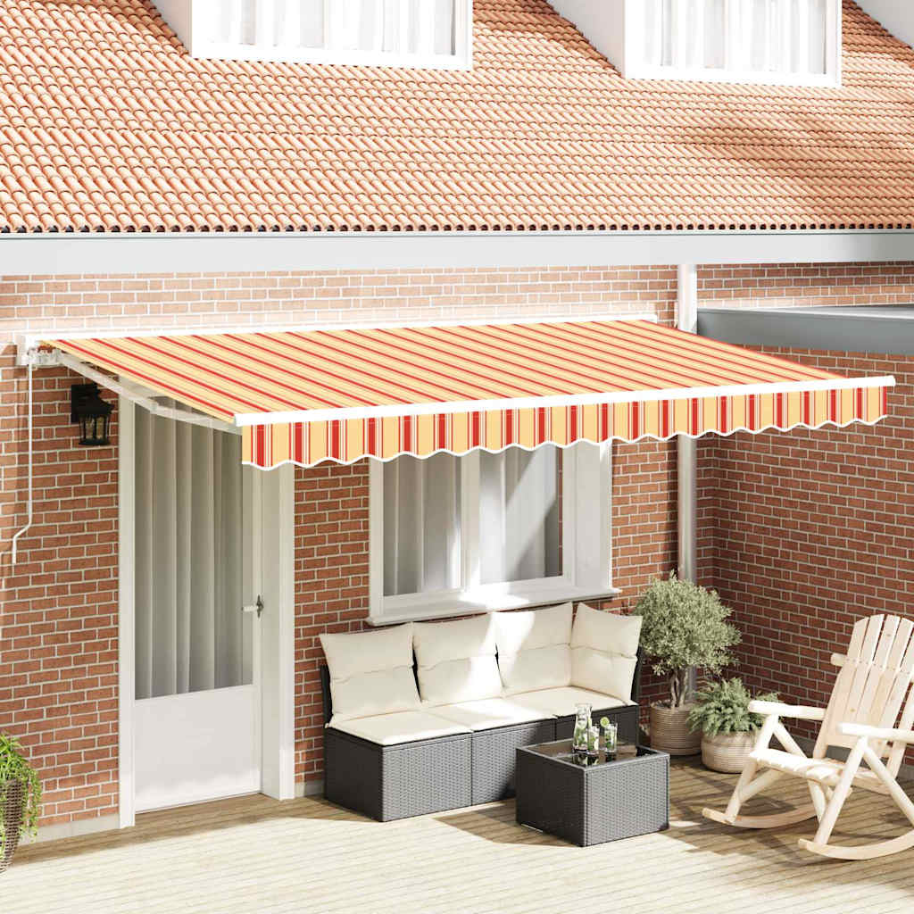 vidaXL Einziehbare Markise Mehrfarbig 400 x 200 cm