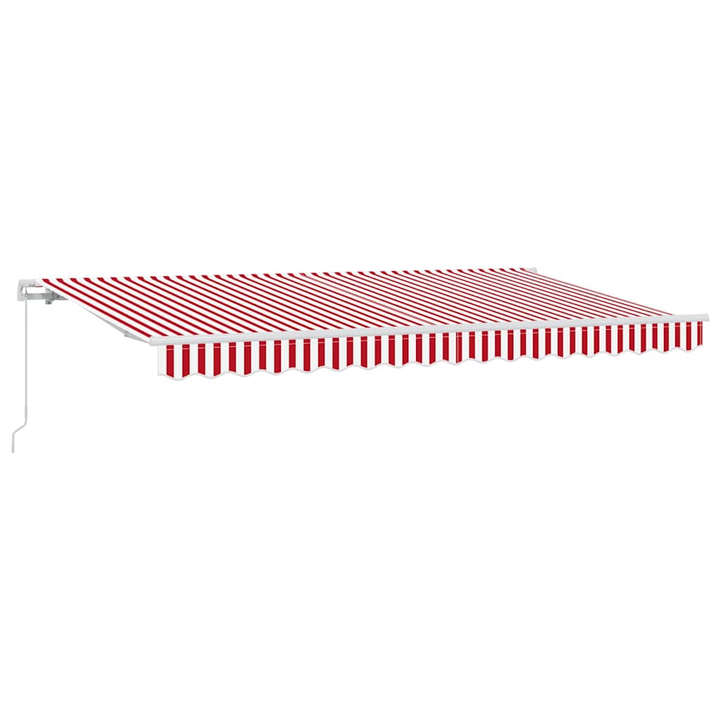 vidaXL Einziehbare Markise Rot und Weiß 400 x 200 cm
