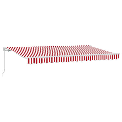 vidaXL Einziehbare Markise Rot und Weiß 400 x 200 cm