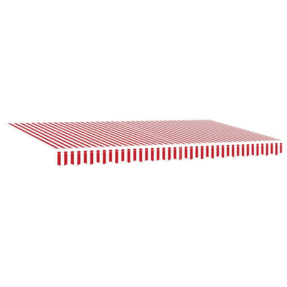 vidaXL Einziehbare Markise Rot und Weiß 400 x 200 cm