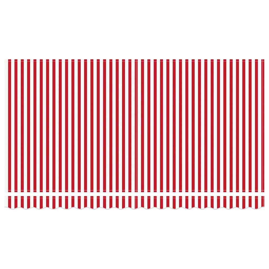 vidaXL Einziehbare Markise Rot und Weiß 400 x 200 cm