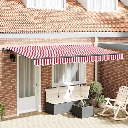 vidaXL Einziehbare Markise Rot 400 x 200 cm Stoff