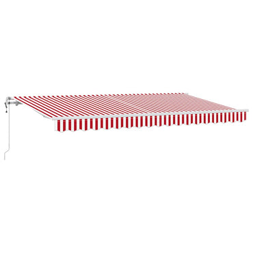 vidaXL Einziehbare Markise Rot und Weiß 400 x 200 cm