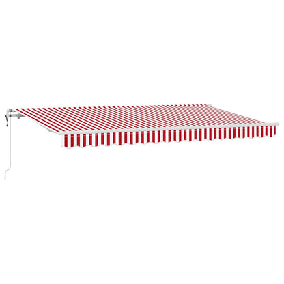 vidaXL Einziehbare Markise Rot und Weiß 400 x 200 cm