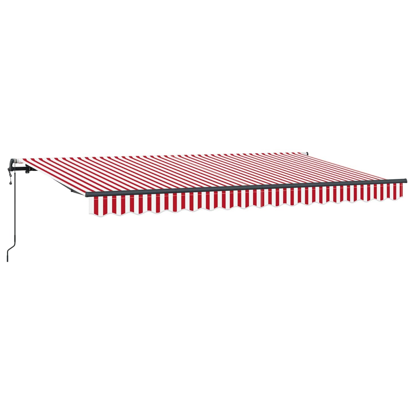 vidaXL Einziehbare Markise Rot und Weiß 400 x 200 cm