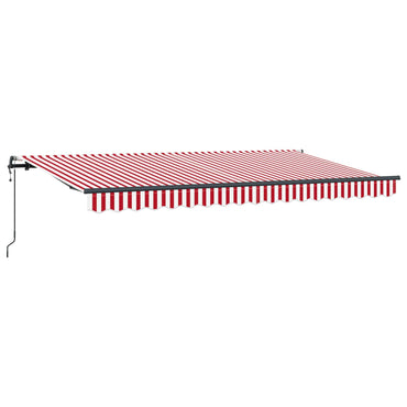 vidaXL Einziehbare Markise Rot und Weiß 400 x 200 cm
