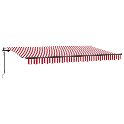 vidaXL Einziehbare Markise Rot und Weiß 400 x 200 cm