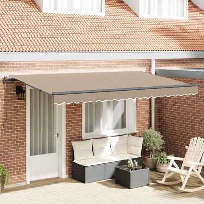 vidaXL Einziehbare Markise Beige 400 x 200 cm Polyester und Aluminium