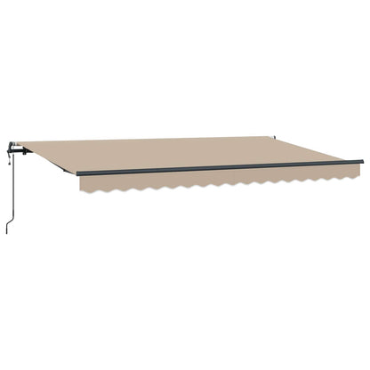 vidaXL Einziehbare Markise Beige 400 x 200 cm Polyester und Aluminium