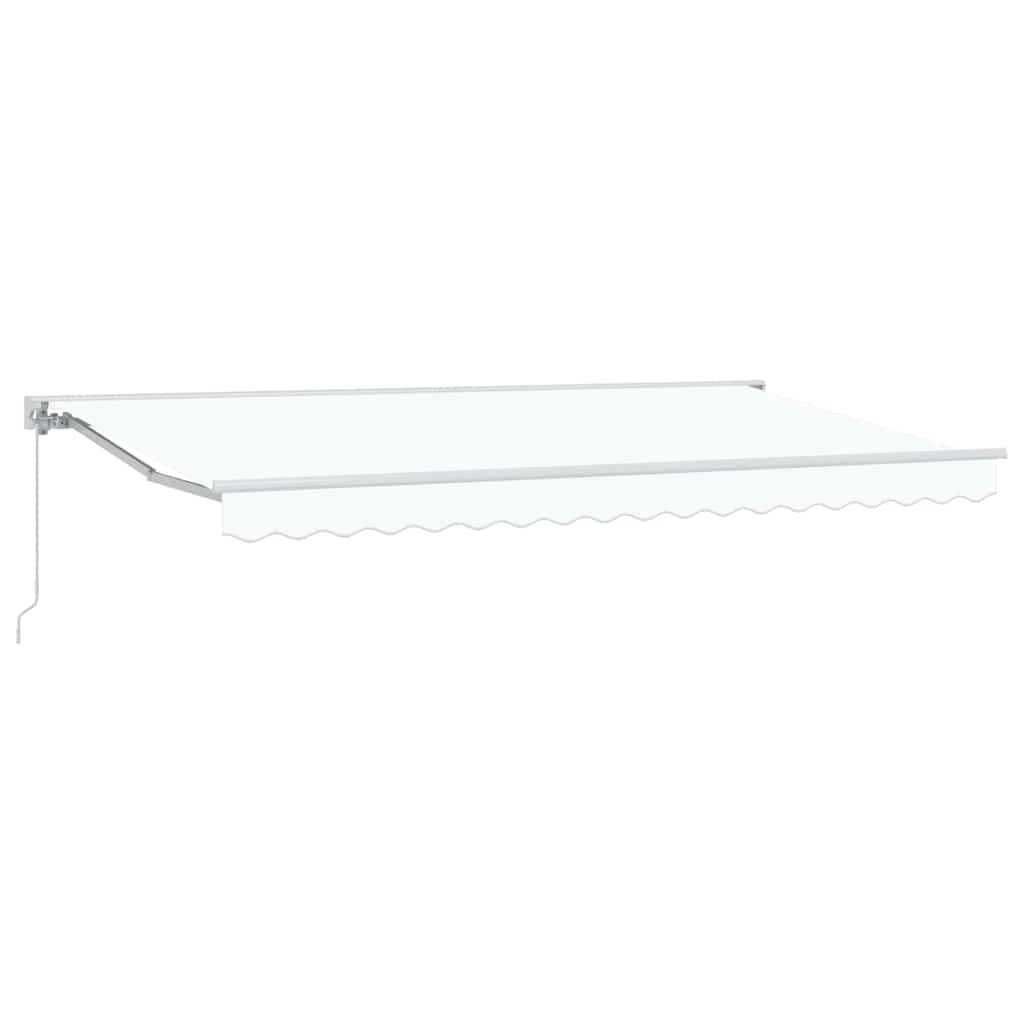 vidaXL Einziehbare Markise Weiß 400 x 200 cm Polyester und Metall