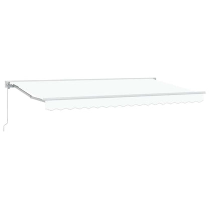 vidaXL Einziehbare Markise Weiß 400 x 200 cm Polyester und Metall