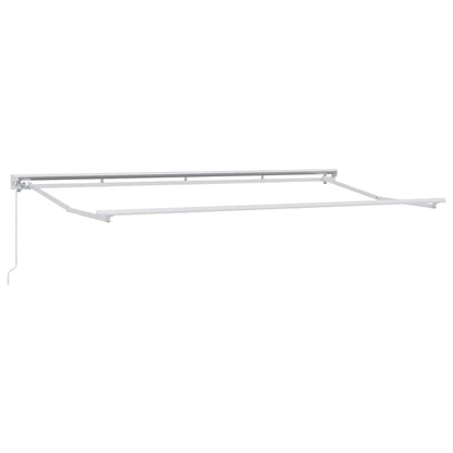 vidaXL Einziehbare Markise Weiß 400 x 200 cm Polyester und Metall