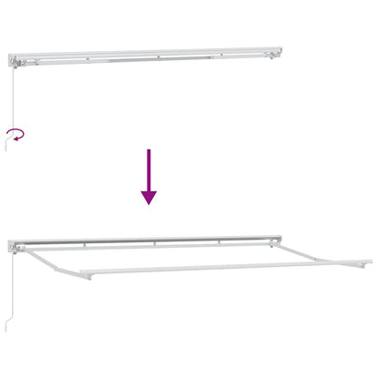vidaXL Einziehbare Markise Weiß 400 x 200 cm Polyester und Metall