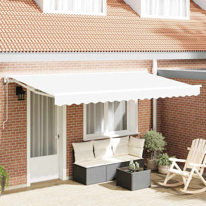 vidaXL Einziehbare Markise Weiß 400 x 200 cm Polyester und Metall