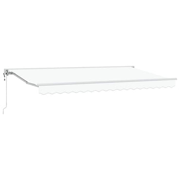 vidaXL Einziehbare Markise Weiß 400 x 200 cm Polyester und Metall