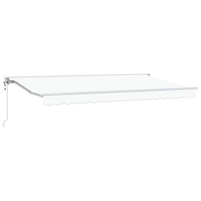 vidaXL Einziehbare Markise Weiß 400 x 200 cm Polyester und Metall