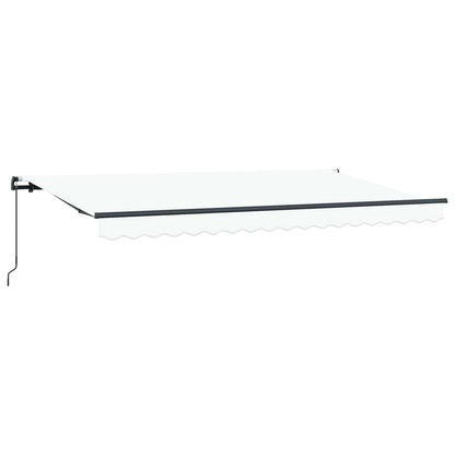 Einziehbare Markise Weiß 400 x 200 cm Stoff