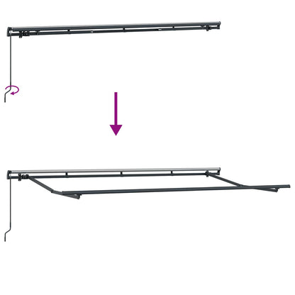Einziehbare Markise Weiß 400 x 200 cm Stoff