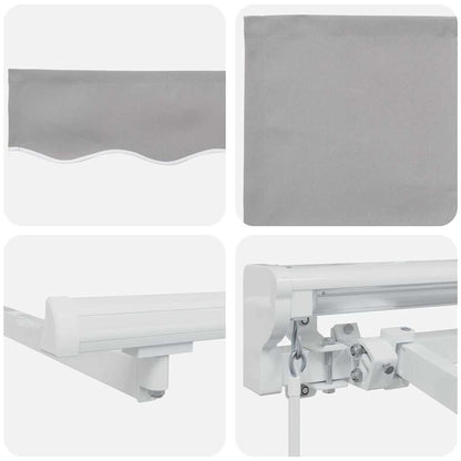 vidaXL Einziehbare Markise Hellgrau 400x200 cm Stoff
