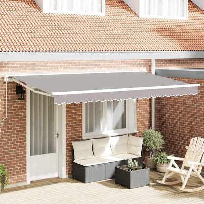 vidaXL Einziehbare Markise Hellgrau 400x200 cm Stoff