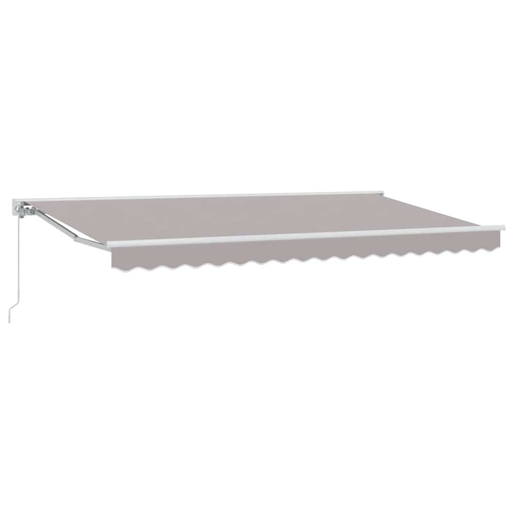 vidaXL Einziehbare Markise Hellgrau 400x200 cm Stoff