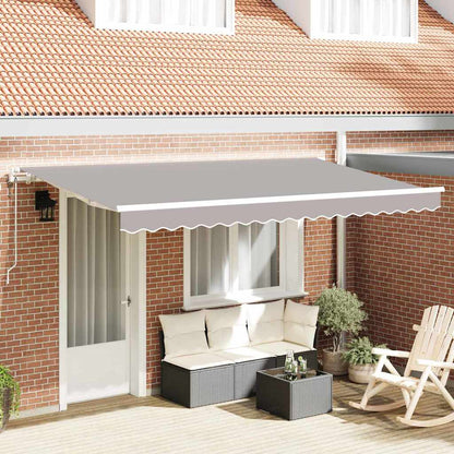 vidaXL Einziehbare Markise Hellgrau 400 x 200 cm