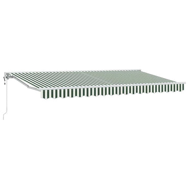 vidaXL Einziehbare Markise Grün und Weiß 400x200 cm Stoff