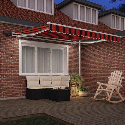 vidaXL Einziehbare Markise Orange und Braun 300 x 250 cm