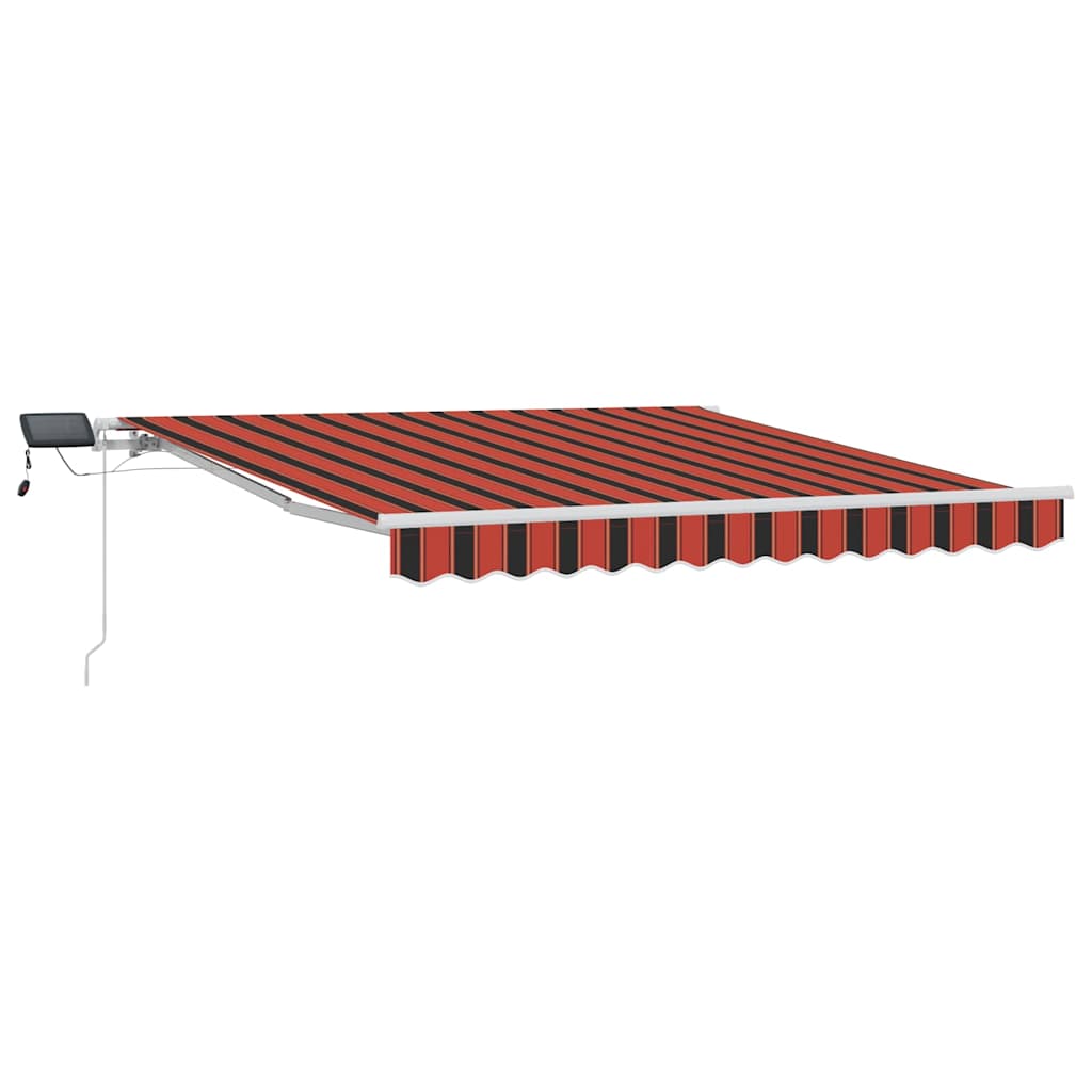 vidaXL Einziehbare Markise Orange und Braun 300 x 250 cm