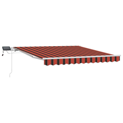 vidaXL Einziehbare Markise Orange und Braun 300 x 250 cm