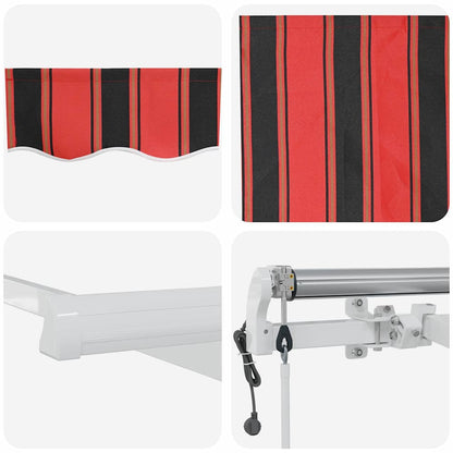 vidaXL Einziehbare Markise Orange und Braun 300 x 250 cm Stoff