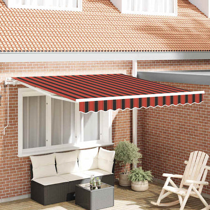 vidaXL Einziehbare Markise Orange und Braun 300 x 250 cm Stoff