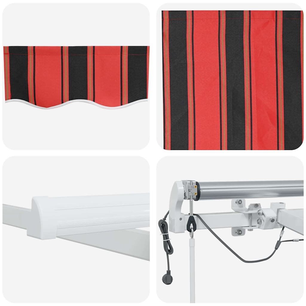 vidaXL Einziehbare Markise Orange und Braun 300 x 250 cm
