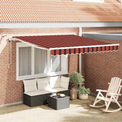 vidaXL Einziehbare Markise Orange und Braun 300 x 250 cm