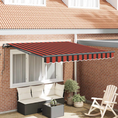 vidaXL Einziehbare Markise Orange und Braun 300 x 250 cm Stoff