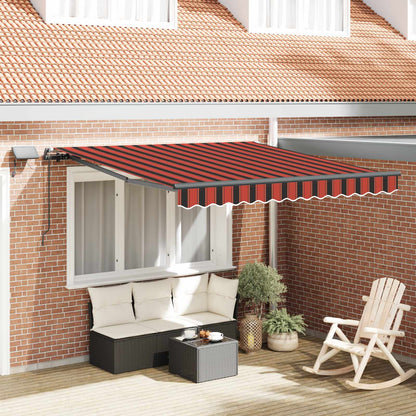 vidaXL Einziehbare Markise Orange und Braun 300 x 250 cm Stoff