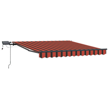 vidaXL Einziehbare Markise Orange und Braun 300 x 250 cm Stoff