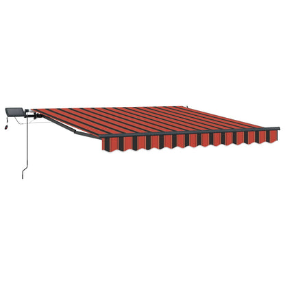 vidaXL Einziehbare Markise Orange und Braun 300 x 250 cm Stoff