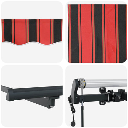 vidaXL Einziehbare Markise Orange und Braun 300 x 250 cm