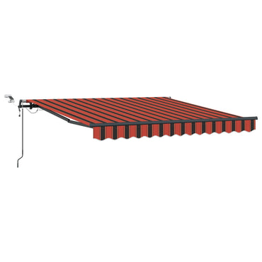 vidaXL Einziehbare Markise mit Orange und Braun 300 x 250 cm Stoff